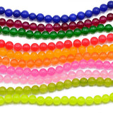 Maxbell 3x6mm Goldenrod Yellow Jade Round Gemstone Loose Beads Strand 15''