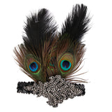 Maxbell Peacock Feather Headband Costume Party Head Piece Hair Band