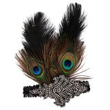 Maxbell Peacock Feather Headband Costume Party Head Piece Hair Band