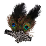 Maxbell Peacock Feather Headband Costume Party Head Piece Hair Band