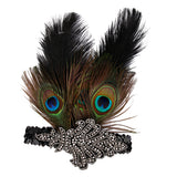 Maxbell Peacock Feather Headband Costume Party Head Piece Hair Band