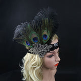 Maxbell Peacock Feather Headband Costume Party Head Piece Hair Band