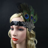 Maxbell Peacock Feather Headband Costume Party Head Piece Hair Band