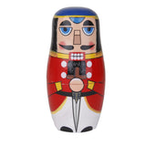 Maxbell 5pcs Walnut Soldier Wooden Russian Nesting Dolls Painted