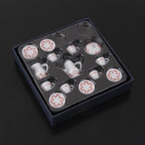 Maxbell 15pcs Dollhouse Miniature Dining Ware Porcelain Tea Set