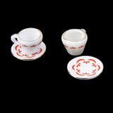 Maxbell 15pcs Dollhouse Miniature Dining Ware Porcelain Tea Set