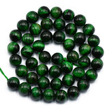 Maxbell 2x8mm Green Tiger Eye Jewelry Making Loose Beads Round 15''
