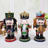 Maxbell Nutcracker Fat Man with Cymbal Wooden Statue 25cm