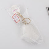 Maxbell Rhinestone Crown Hairballs Keyring Crystal Charm Pendant Keychain