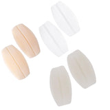 Maxbell 2pairs Women's Silicone Bra Straps Cushions Non-slip Shoulder Pads Nude + White