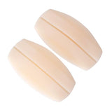 Maxbell 2pairs Women's Silicone Bra Straps Cushions Non-slip Shoulder Pads Nude + White