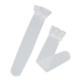 Maxbell White Sheer Lace Top Thigh High Stockings