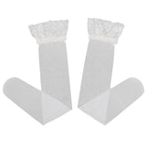 Maxbell White Sheer Lace Top Thigh High Stockings