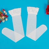 Maxbell White Sheer Lace Top Thigh High Stockings