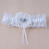 Maxbell White Lace Embellished Wedding Ring Pillow Cushion 15cmx15cm+1/12 Dollhouse Miniature Exterior Solid Wooden Door w/ Steeple Top+White Toss Garter With Ribbon - Wedding Party Supplies