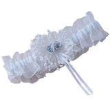 Maxbell White Lace Embellished Wedding Ring Pillow Cushion 15cmx15cm+1/12 Dollhouse Miniature Exterior Solid Wooden Door w/ Steeple Top+White Toss Garter With Ribbon - Wedding Party Supplies