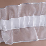 Maxbell White Lace Embellished Wedding Ring Pillow Cushion 15cmx15cm+1/12 Dollhouse Miniature Exterior Solid Wooden Door w/ Steeple Top+White Toss Garter With Ribbon - Wedding Party Supplies