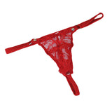 Maxbell Mens Sexy Black Double Strap T-back Thong +Red G-string Lace Pouch Jockstrap