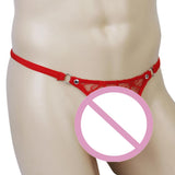 Maxbell Mens Sexy Black Double Strap T-back Thong +Red G-string Lace Pouch Jockstrap