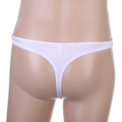Maxbell Maxbell Mens Sexy G-string Stretch Pouch Thong Underwear Brief - White
