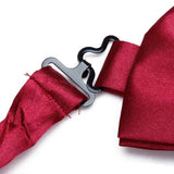 Maxbell Tuxedo Bow Tie Bowtie Necktie for Men - Wine Red
