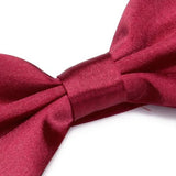 Maxbell Tuxedo Bow Tie Bowtie Necktie for Men - Wine Red