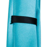 Maxbell Solid Color Satin Neck Tie Necktie for Men Turquoise