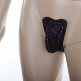 Maxbell Sexy C-string Thong Invisible Underwear Panty for Men - Black w/ Heart Patterns