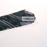 Maxbell Mens Casual Necktie Narrow Skinny Slim Neck Tie - Atrovirens w/ Silver Grey Stripes