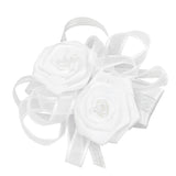 Maxbell White Wrist Corsage Flower Wedding Party Prom