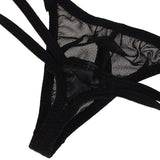 Maxbell Mens Sexy Black Double Strap T-back Thong +Red G-string Lace Pouch Jockstrap