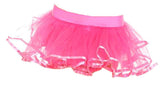 Maxbell Seductive Elastic Waist 2 Layers Sheer Skirt Pink 7019