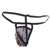 Maxbell Sexy Men G-string Mesh Pouch Thong Posing Strap Underwear Black + Leopard