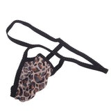 Maxbell Sexy Men G-string Mesh Pouch Thong Posing Strap Underwear Black + Leopard