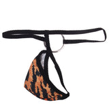Maxbell Sexy Men G-string Mesh Pouch Thong Posing Strap With Ring Underwear Black + Yellow