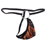 Maxbell Sexy Men G-string Mesh Pouch Thong Posing Strap With Ring Underwear Black + Yellow