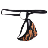 Maxbell Sexy Men G-string Mesh Pouch Thong Posing Strap With Ring Underwear Black + Yellow