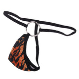 Maxbell Sexy Men G-string Mesh Pouch Thong Posing Strap With Ring Underwear Black + Yellow