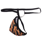 Maxbell Sexy Men G-string Mesh Pouch Thong Posing Strap With Ring Underwear Black + Yellow