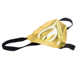 Maxbell Sexy Men's Fashion Underwear Imitation Leather Fabric Thong Bikini T-back -Golden