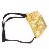 Maxbell Sexy Men's Fashion Underwear Imitation Leather Fabric Thong Bikini T-back -Golden