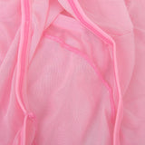 Maxbell Men Sexy Soft Spandex Mesh Boxer Brief Pants Pink Frame -Pink