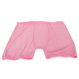 Maxbell Men Sexy Soft Spandex Mesh Boxer Brief Pants Pink Frame -Pink