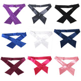 Maxbell 2pcs Fashion Elegant Men Women Pure Color Korean Style Unisex Cross Bow Tie