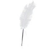 Maxbell Wedding Bridal Party White Ostrich Quill Feather Guest Book Signing Pen Bowknot - Aladdin Shoppers