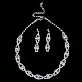 Maxbell Bridal Wedding Prom Crystal Rhinestone Necklace & Earring + Hair Comb Tiara Set
