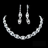 Maxbell Bridal Wedding Prom Crystal Rhinestone Necklace & Earring + Hair Comb Tiara Set