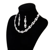 Maxbell Wedding Bridal Flower Girl Crystal Double Pearl Crown Tiara+Necklace Earring Set