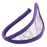 Maxbell Sexy 2pcs Lovers' Men Women C-string Mesh Thong Visible Underwear Panty w/Wave Pattern Purple