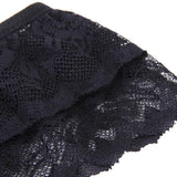 Maxbell Sexy Double-layer Lace Garterbelt Adjustable Garter Belt Suspender Garter Belt Skirt Black
